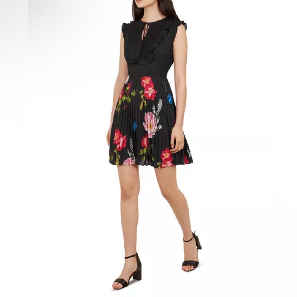 NWT New Ted Baker Romanna Berry Sundae Floral Dress Size 4-6
